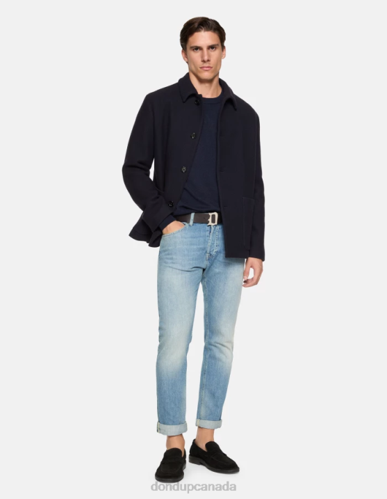 DONDUP Men Icon Regular-Fit Rigid Denim Jeans XF8V562 Apparel Blue