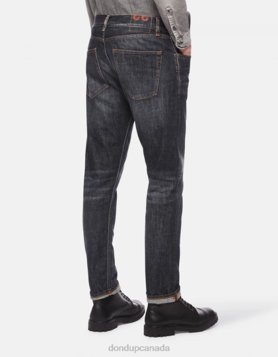 DONDUP Men Icon Regular-Fit Rigid Denim Jeans XF8V605 Apparel Blue