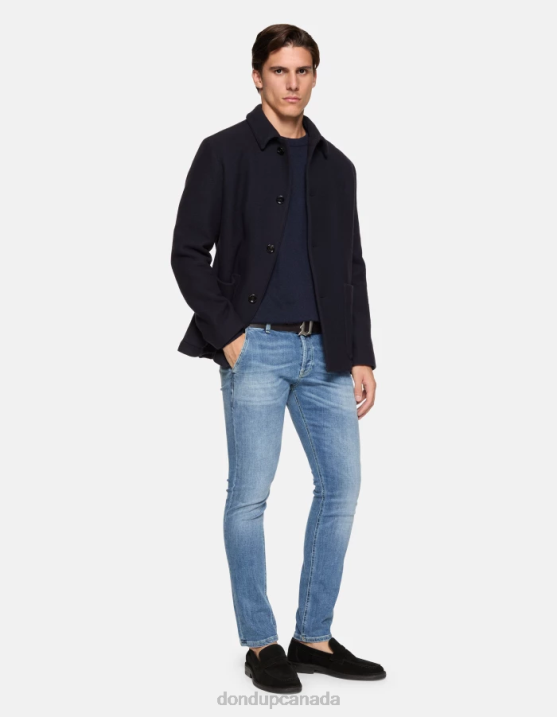 DONDUP Men Konor Skinny Jeans in Stretch Denim XF8V675 Apparel Blue