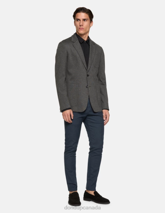 DONDUP Men Ral Regular-Fit Cotton Trousers XF8V696 Apparel Navy Blue
