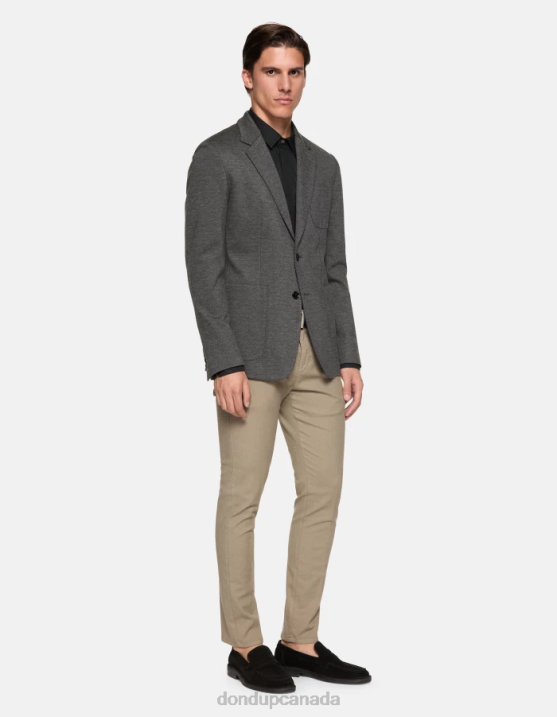 DONDUP Men Ral Regular-Fit Cotton Trousers XF8V697 Apparel Taupe