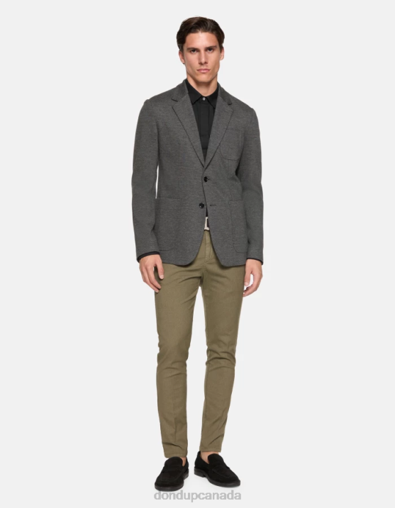 DONDUP Men Ral Regular-Fit Cotton Trousers XF8V698 Apparel Sage Green