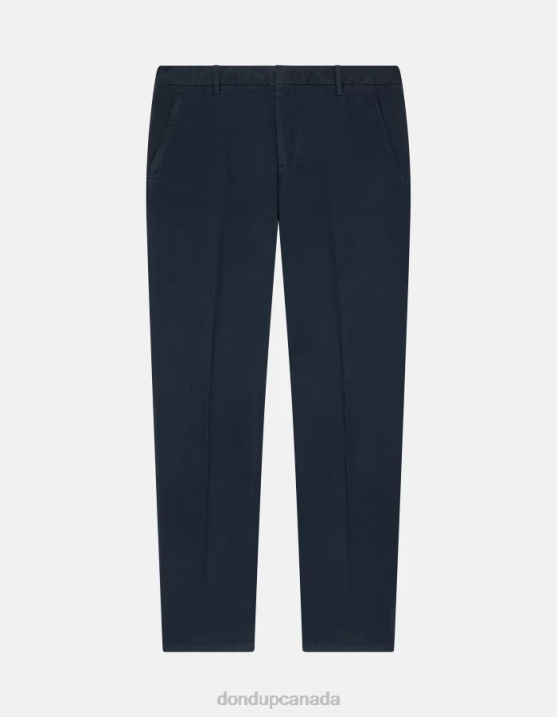 DONDUP Men Spiritissimo Regular-Fit Cotton Trousers XF8V757 Apparel Navy Blue