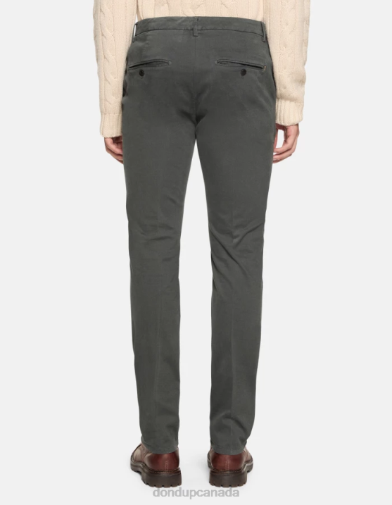 DONDUP Men Spiritissimo Regular-Fit Cotton Trousers XF8V758 Apparel Fumo