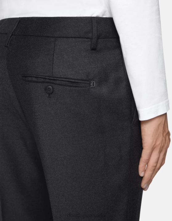 DONDUP Men Spiritissimo Regular-Fit Flannel Trousers XF8V679 Apparel Asfalto