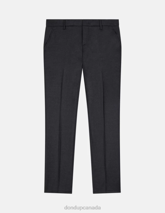 DONDUP Men Spiritissimo Regular-Fit Flannel Trousers XF8V679 Apparel Asfalto