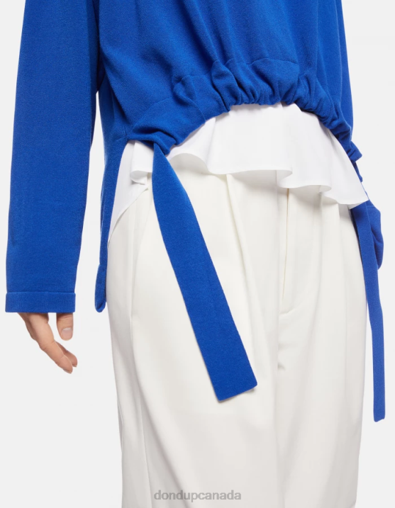 DONDUP Women Crew-Neck Viscose Jumper XF8V324 Apparel Royal Blue