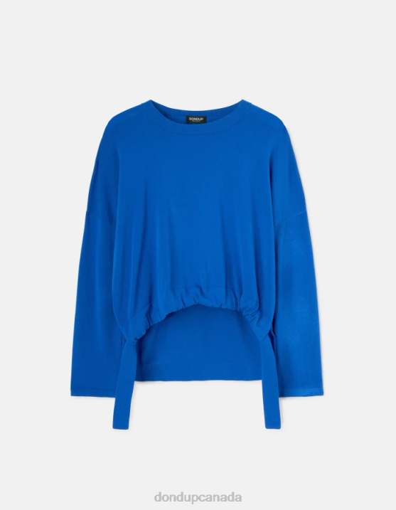 DONDUP Women Crew-Neck Viscose Jumper XF8V324 Apparel Royal Blue