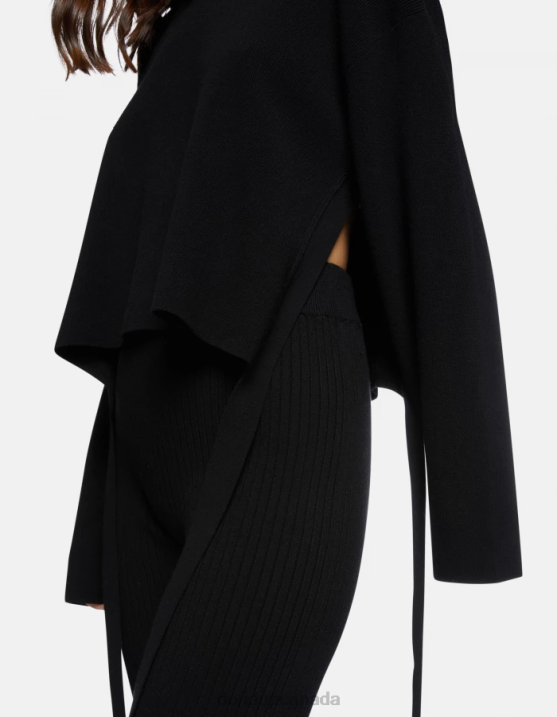 DONDUP Women Crew-Neck Viscose Jumper XF8V333 Apparel Black