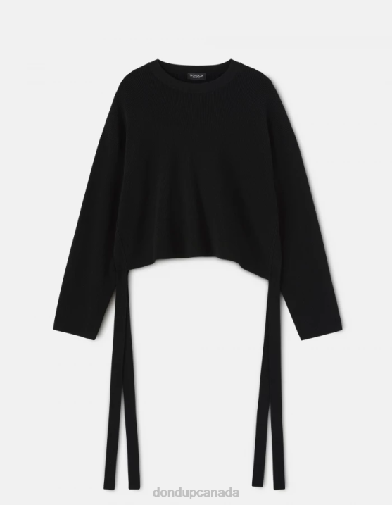 DONDUP Women Crew-Neck Viscose Jumper XF8V333 Apparel Black