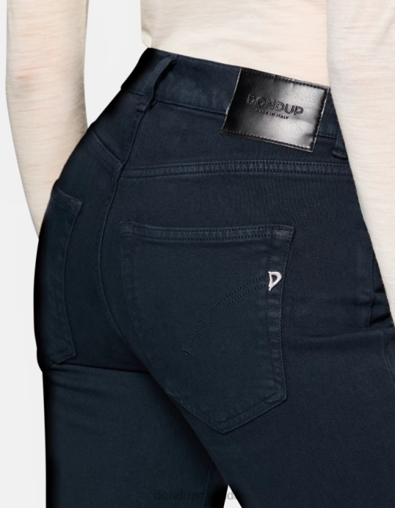 DONDUP Women Daila Slim-Fit Jeans in Bull Stretch Denim XF8V1 Apparel Navy Blue