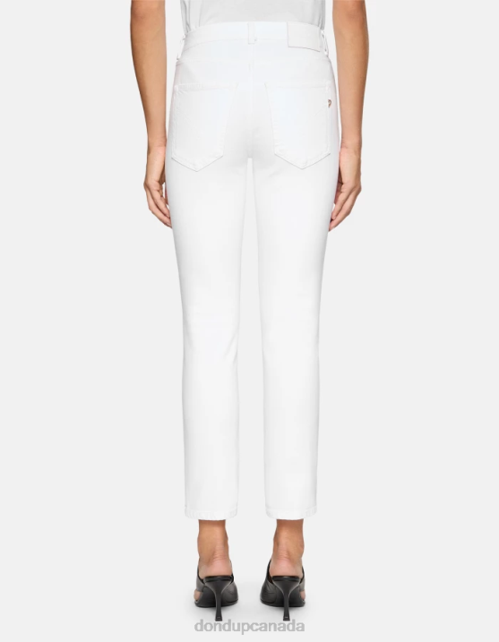 DONDUP Women Daila Slim-Fit Jeans in Bull Stretch Denim XF8V2 Apparel White