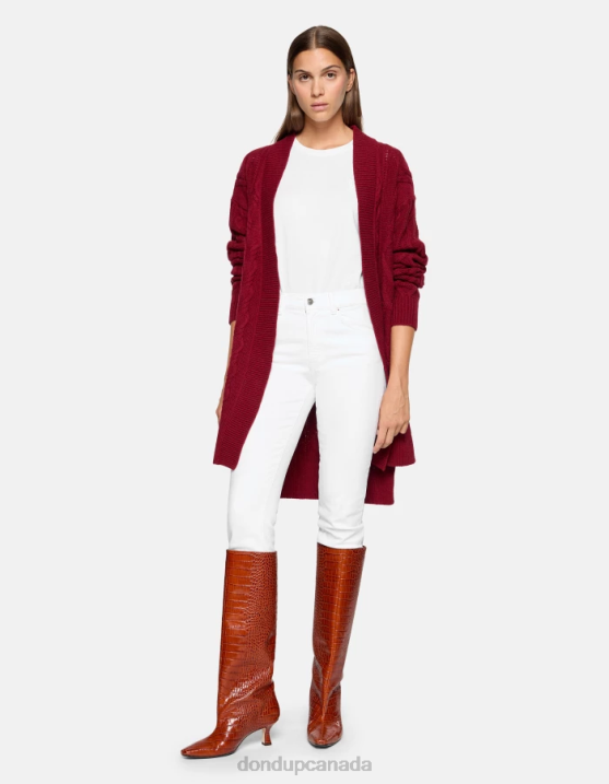 DONDUP Women Daila Slim-Fit Jeans in Bull Stretch Denim XF8V2 Apparel White