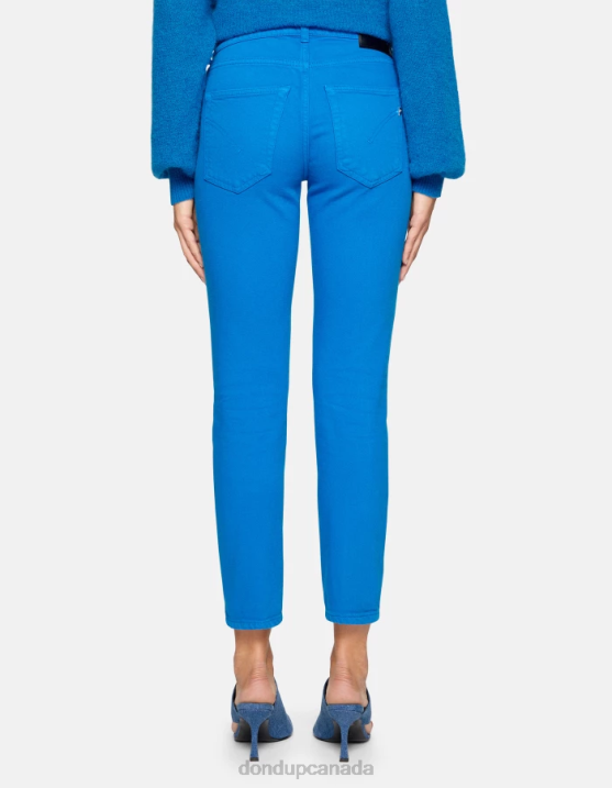 DONDUP Women Daila Slim-Fit Jeans in Bull Stretch Denim XF8V4 Apparel Turquoise