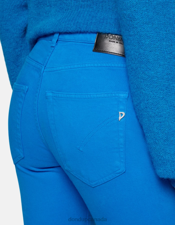 DONDUP Women Daila Slim-Fit Jeans in Bull Stretch Denim XF8V4 Apparel Turquoise