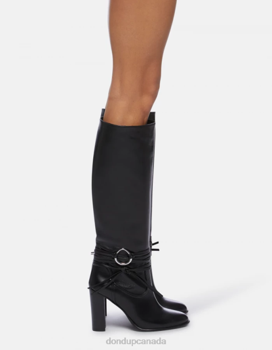 DONDUP Women Lambskin Boots XF8V506 Footwear Black