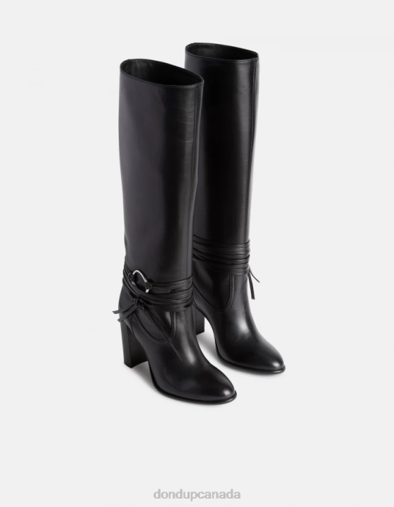 DONDUP Women Lambskin Boots XF8V506 Footwear Black