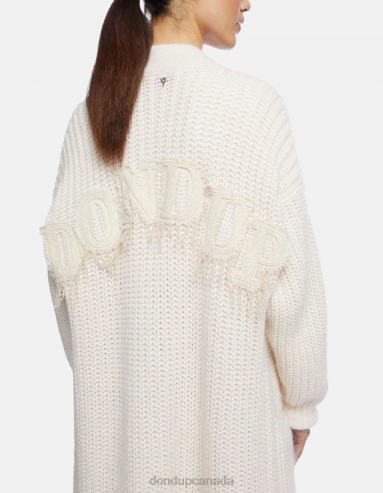 DONDUP Women Regular-Fit Wool Cardigan XF8V323 Apparel Burro