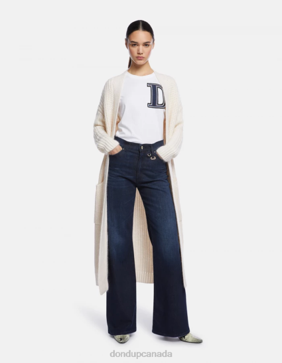 DONDUP Women Regular-Fit Wool Cardigan XF8V323 Apparel Burro