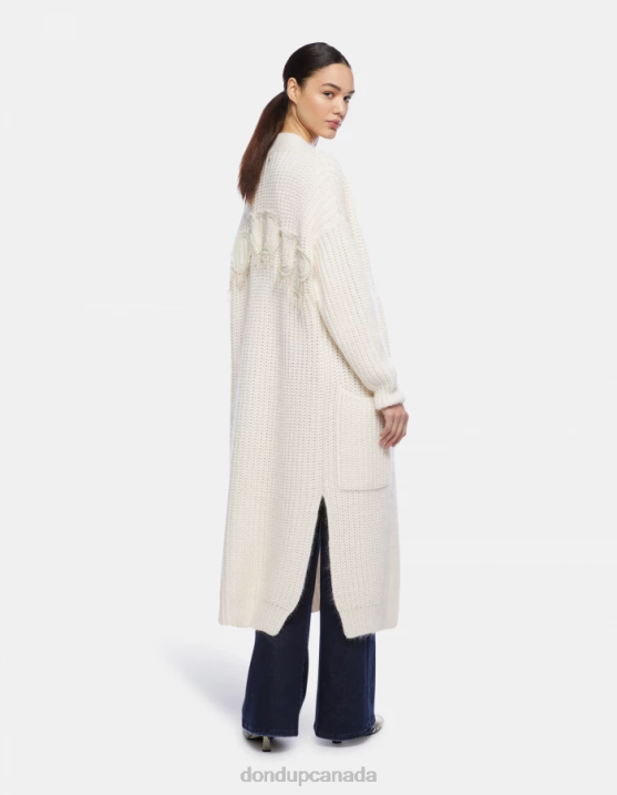 DONDUP Women Regular-Fit Wool Cardigan XF8V323 Apparel Burro