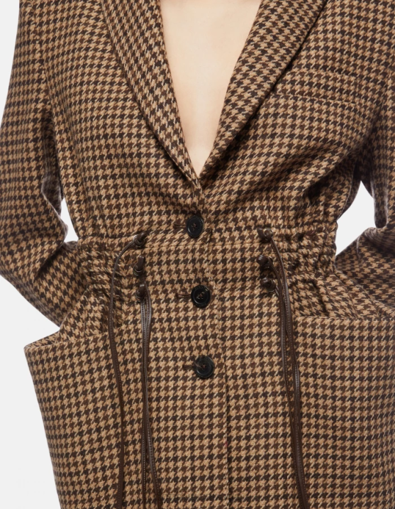 DONDUP Women Single-Breasted Wool-Blend Blazer XF8V371 Apparel Cioccolato