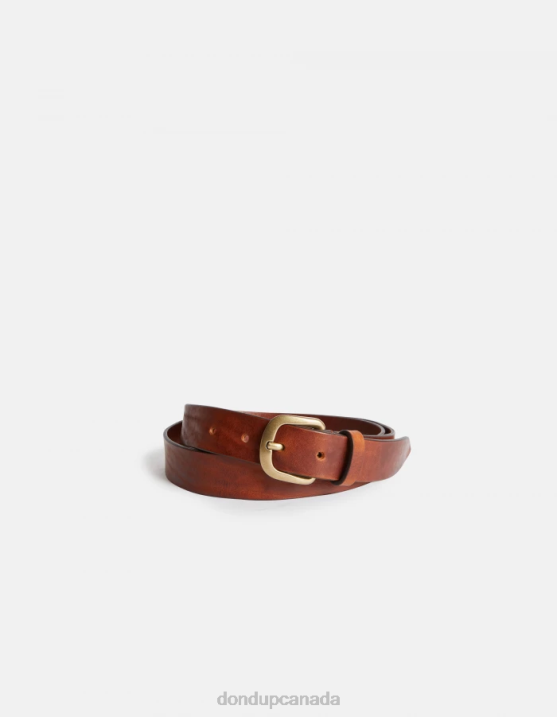DONDUP Men Vintage Leather Belt XF8V966 Accessories Cuoio