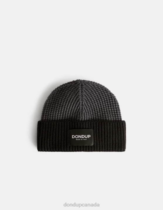 DONDUP Men Wool Hat XF8V989 Accessories Black & Grey