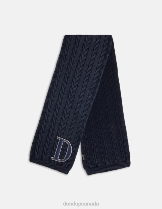DONDUP Men Wool Scarf XF8V944 Accessories Navy Blue
