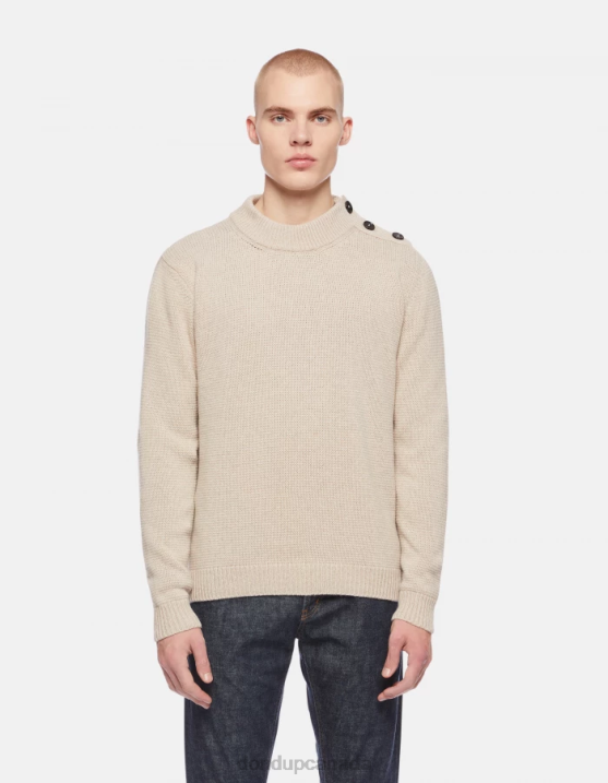 DONDUP Men Regular-Fit Mock Polo Neck Jumper in Wool XF8V887 Apparel Lievito