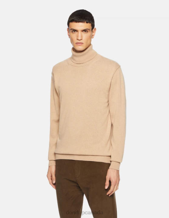 DONDUP Men Regular-Fit Polo Neck Cashmere And Silk Jumper XF8V868 Apparel Lievito
