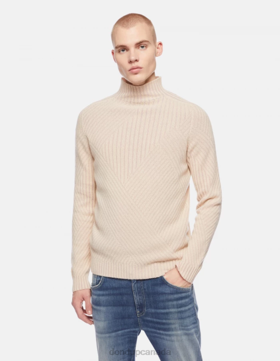 DONDUP Men Regular-Fit Polo Neck Wool Jumper XF8V890 Apparel Lievito