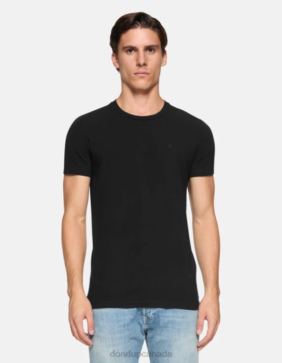 DONDUP Men Slim-Fit Jersey T-Shirt XF8V791 Apparel Black