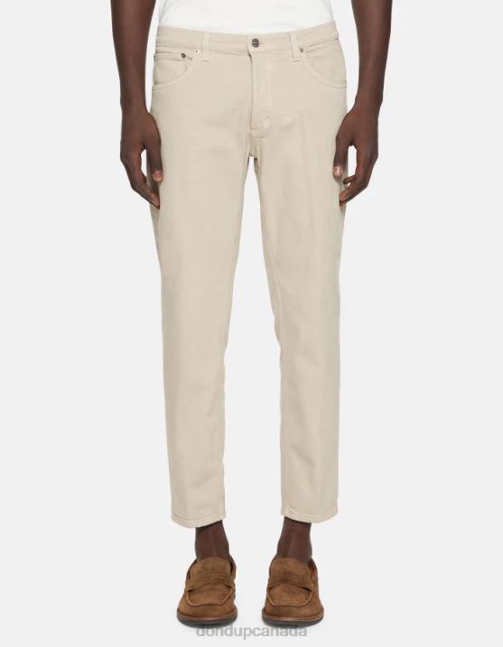 DONDUP Men Brighton Carrot-Fit Jeans in Bull Stretch Denim XF8V590 Apparel Lievito