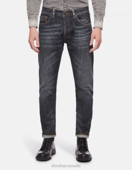 DONDUP Men Icon Regular-Fit Rigid Denim Jeans XF8V605 Apparel Blue