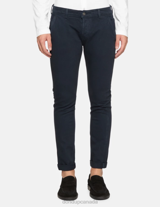 DONDUP Men Konor Skinny Jeans in Bull Stretch Denim XF8V663 Apparel Navy Blue