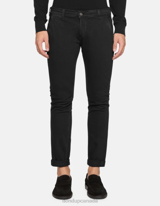 DONDUP Men Konor Skinny Jeans in Bull Stretch Denim XF8V665 Apparel Black