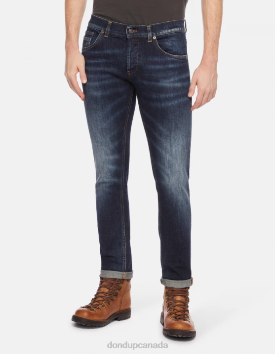 DONDUP Men Ritchie Skinny Jeans in Stretch Denim XF8V662 Apparel Blue
