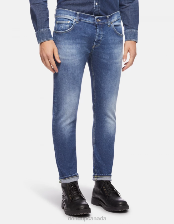 DONDUP Men Mius Slim-Fit Stretch Denim Jeans XF8V616 Apparel Blue