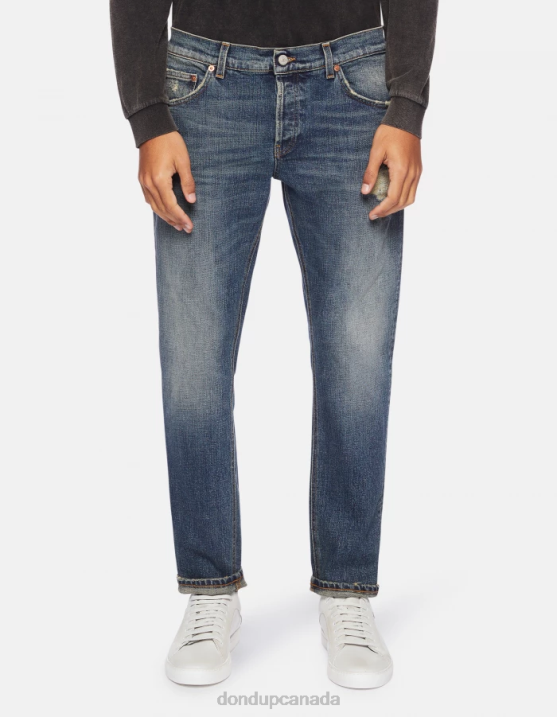 DONDUP Men Mius Slim-Fit Stretch Denim Jeans XF8V622 Apparel Blue