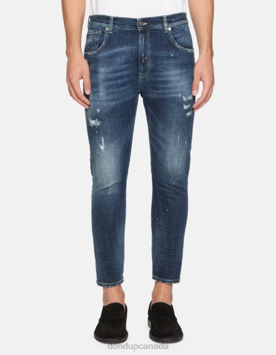 DONDUP Men Alex Super Skinny Jeans in Stretch Denim XF8V565 Apparel Blue