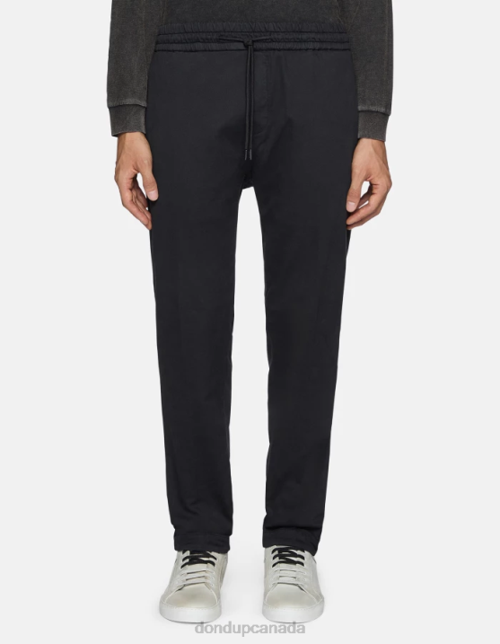 DONDUP Men Dom Corduroy Joggers XF8V745 Apparel Black