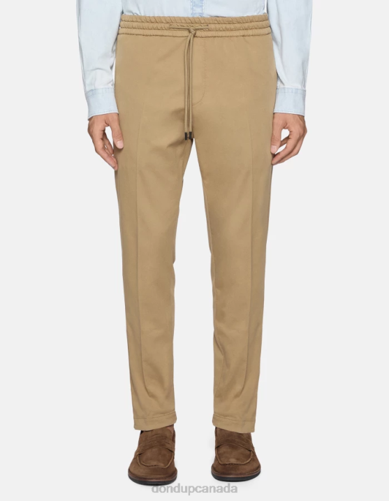 DONDUP Men Dom Corduroy Joggers XF8V746 Apparel Sand