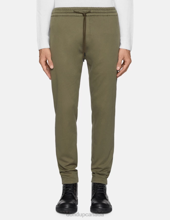 DONDUP Men Dom Corduroy Joggers XF8V747 Apparel Sage Green