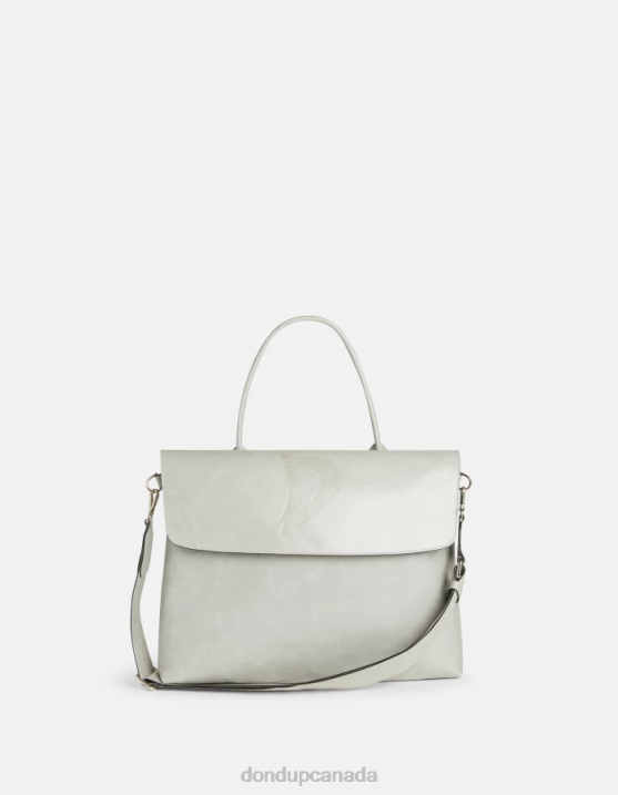 DONDUP Women Glossy Leather Bag XF8V488 Accessories Light Grey