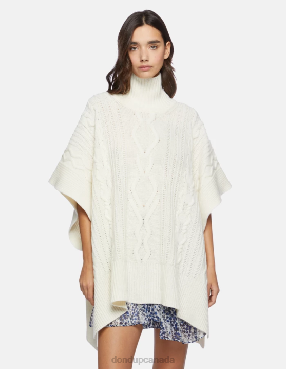 DONDUP Women Oversized Wool Poncho XF8V310 Apparel Burro