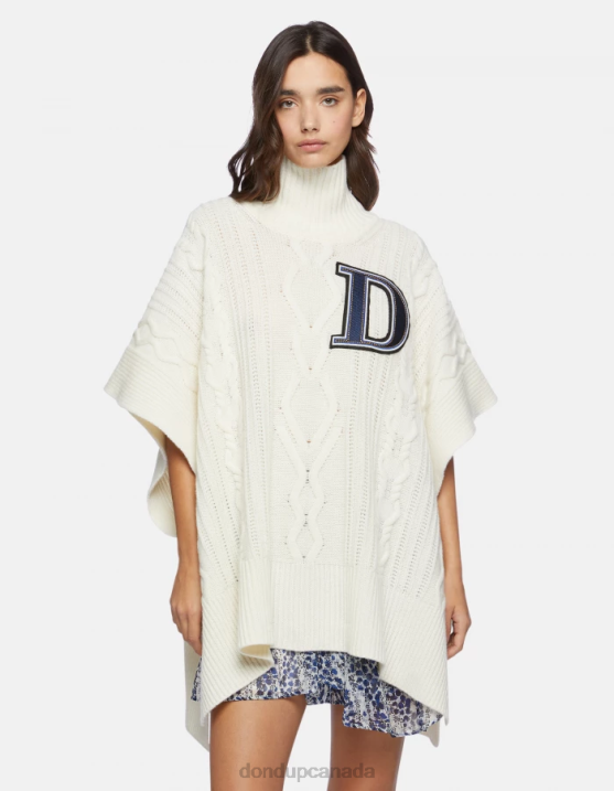DONDUP Women Oversized Wool Poncho XF8V328 Apparel Burro