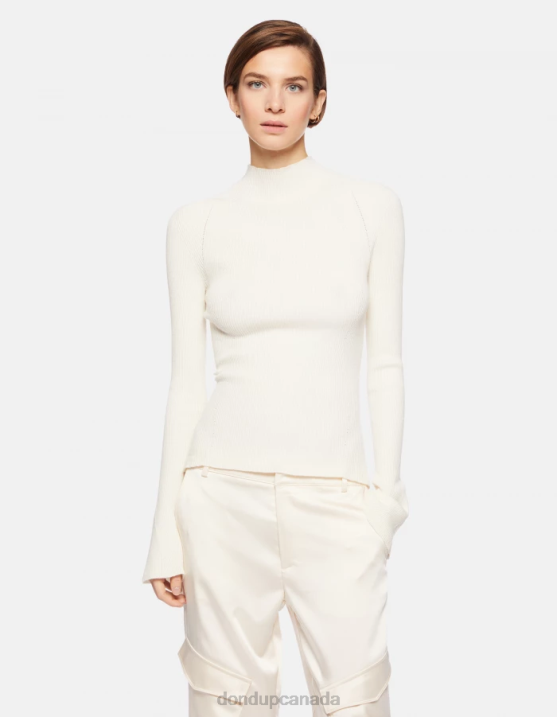 DONDUP Women Slim-Fit Polo Neck Viscose Jumper XF8V306 Apparel Lievito