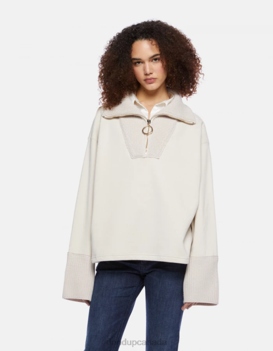 DONDUP Women Oversized Sweatshirt With Trucker Neck XF8V451 Apparel Lievito