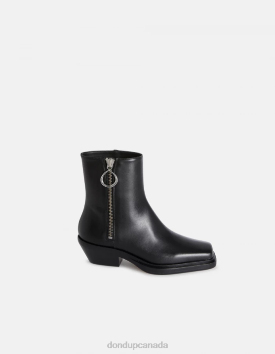 DONDUP Women Western Boots in Nappa Calfskin XF8V462 Footwear Black