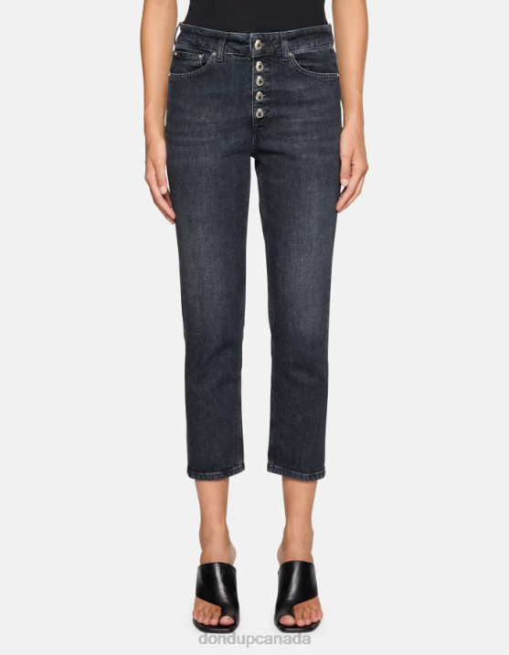 DONDUP Women Koons Loose-Fit Stretch Denim Jeans XF8V102 Apparel Black
